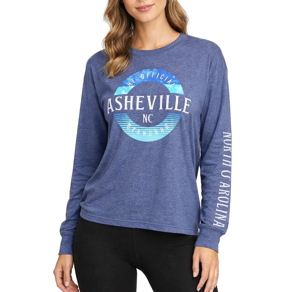 Delta Pro Weight Asheville NC Long Sleeve Shirt Blue Graphic Souvenir Size XXL